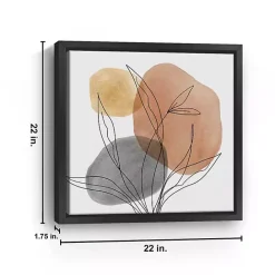 Outlet Kirklands Home Linear Leaf Trio Framed Canvas Art Print