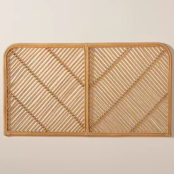 Hot Kirklands Home Linear Rat Wall Mounted Queen Headboard Tan