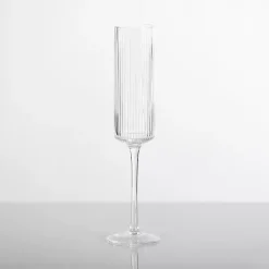 Clearance Kirklands Home Linear Ribbed Champagne Flute Clear