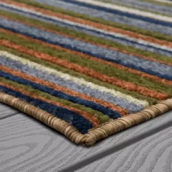 Sale Kirklands Home Linear Seaside Outdoor Area Rug, 7x10 Multi