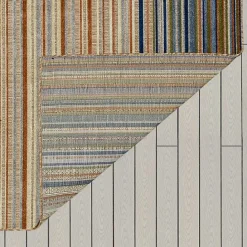 Hot Kirklands Home Linear Seaside Outdoor Area Rug, 9x12 Multi