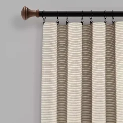 Clearance Kirklands Home Linen Button and Stripe Curtain Panel Set, 95 in.