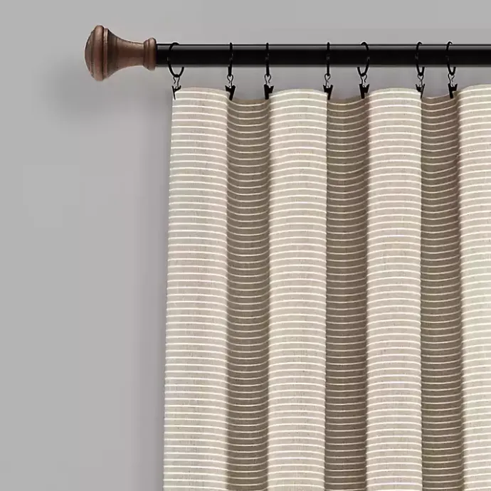 Clearance Kirklands Home Linen Button and Stripe Curtain Panel Set, 95 in.