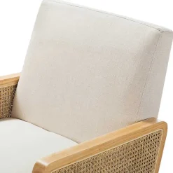 Hot Kirklands Home Linen Upholstered Accent Chair Ivory