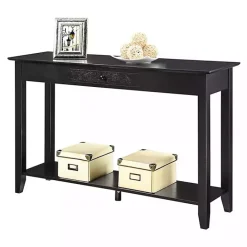 Outlet Kirklands Home Long Single Drawer Console Table Black