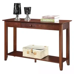 Sale Kirklands Home Long Single Drawer Console Table Brown