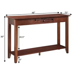 Sale Kirklands Home Long Single Drawer Console Table Brown