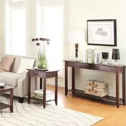 Sale Kirklands Home Long Single Drawer Console Table Brown
