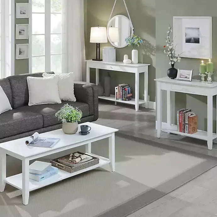Hot Kirklands Home Long Single Drawer Console Table White