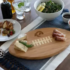 Outlet Kirklands Home Los Angeles Rams Bamboo Football Cutting Board Tan
