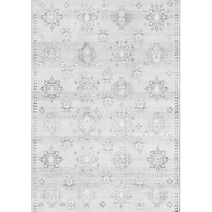 Best Kirklands Home Lottie Vintage Washable Area Rug, 5x8 Gray