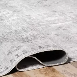 Clearance Kirklands Home Lottie Vintage Washable Area Rug, 8x10 Gray