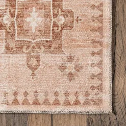 Online Kirklands Home Lottie Peach Vintage Washable Area Rug, 8x10 Orange
