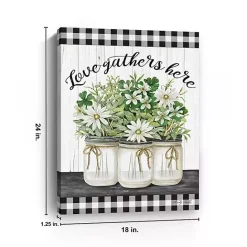 New Kirklands Home Love Gathers Here Giclee Canvas Art Print