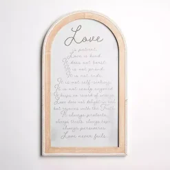 Discount Kirklands Home Love is Patient Arched Wall Plaque White