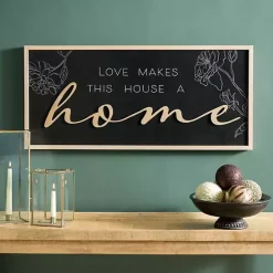 Outlet Kirklands Home Love Makes This House a Home Wall Plaque Black