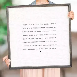 Discount Kirklands Home Love You Most Framed Wall Plaque White