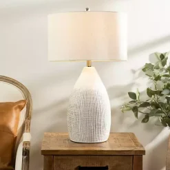 Hot Kirklands Home Luca Cream Ceramic Table Lamp Ivory