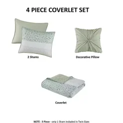 New Kirklands Home Madison Park Bloom 4-pc. Full/Queen Quilt Set
