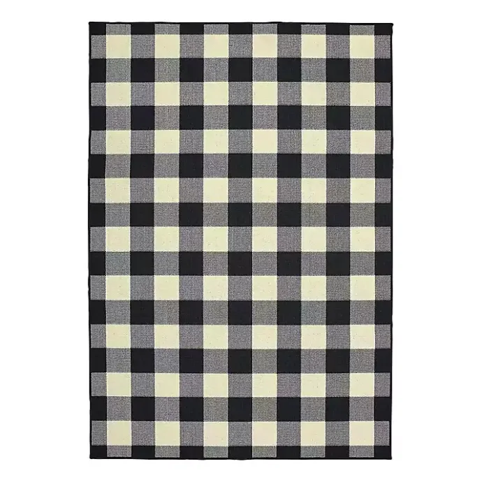 Kirklands Home Madura Buffalo Check Outdoor Area Rug, 5x7
