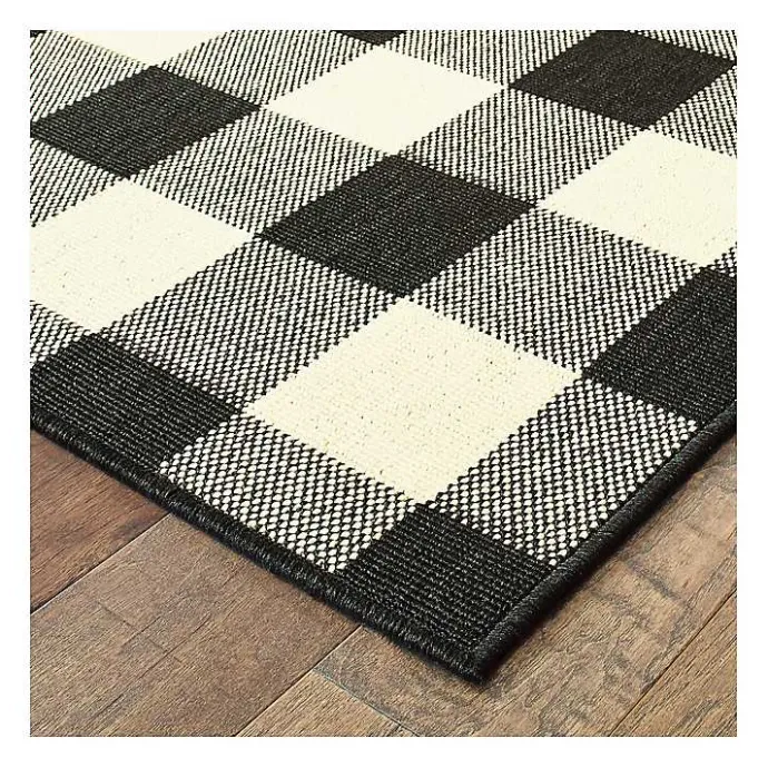 Kirklands Home Madura Buffalo Check Outdoor Area Rug, 5x7