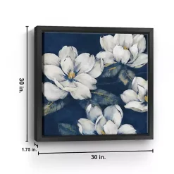 New Kirklands Home Magnolias Indigo Framed Giclee Canvas Art Print