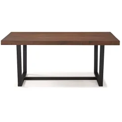 New Kirklands Home Mahogany Distressed Solid Wood Dining Table Brown