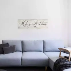 Outlet Kirklands Home Make Yourself at Home Canvas Art Print White