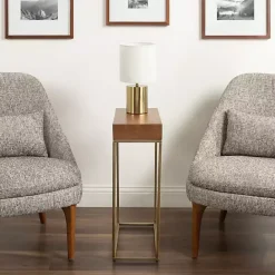 Discount Kirklands Home Mango Wood & Slim Karlsen Accent Table Gold