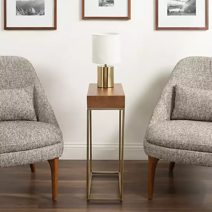 Discount Kirklands Home Mango Wood & Slim Karlsen Accent Table Gold