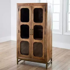 Online Kirklands Home Manu Natural Mango Wood Cabinet