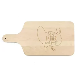 Outlet Kirklands Home Maple Wood Let Us Gather & Feast Cutting Board Tan