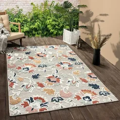 New Kirklands Home Mara Floral Blossom Indoor/Outdoor Area Rug, 5x7