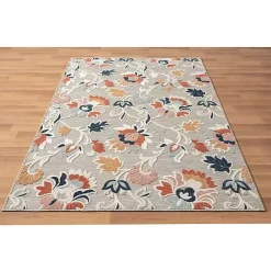 New Kirklands Home Mara Floral Blossom Indoor/Outdoor Area Rug, 5x7