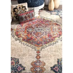 Clearance Kirklands Home Mara Vintage Medallion Area Rug, 5x8 Multi