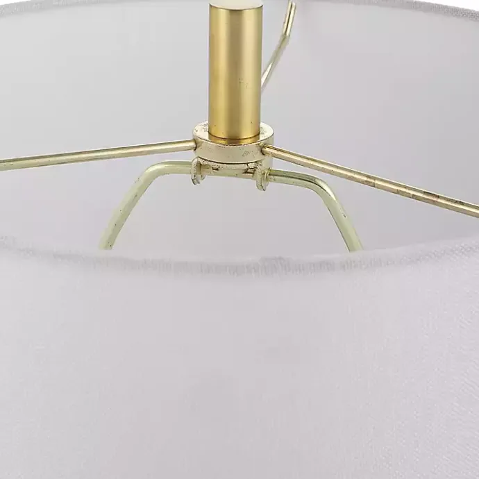 Outlet Kirklands Home Marble and Gold Turret Buffet Lamp White