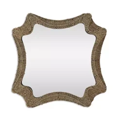 Kirklands Home Marley Natural Woven Rope Wall Mirror