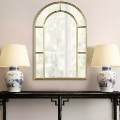 Online Kirklands Home Martha Stewart Gold Paned Arch Wall Mirror