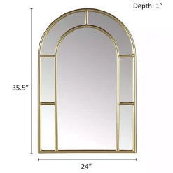 Online Kirklands Home Martha Stewart Gold Paned Arch Wall Mirror