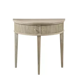 Discount Kirklands Home Martha Stewart Half Moon Console Table Tan