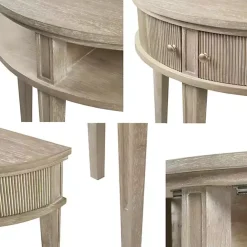 Discount Kirklands Home Martha Stewart Half Moon Console Table Tan