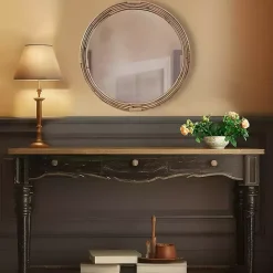 Clearance Kirklands Home Martha Stewart Natural Round Rattan Wall Mirror