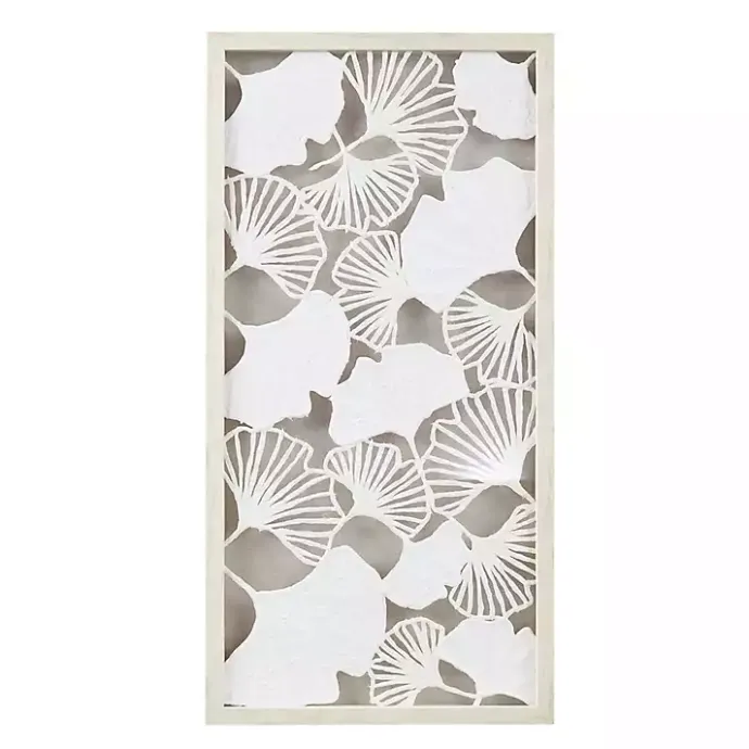 Discount Kirklands Home Martha Stewart Rice Paper Ginkgo Leaf Wall Plaque White