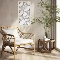 Discount Kirklands Home Martha Stewart Rice Paper Ginkgo Leaf Wall Plaque White