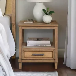 Sale Kirklands Home Martha Stewart Toasted Almond Wood Nightsd Tan