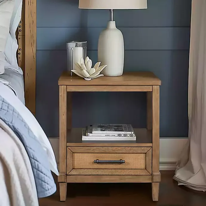 Sale Kirklands Home Martha Stewart Toasted Almond Wood Nightsd Tan
