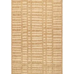 Online Kirklands Home Marti Banded Lines Outdoor Rug, 8x10 Tan