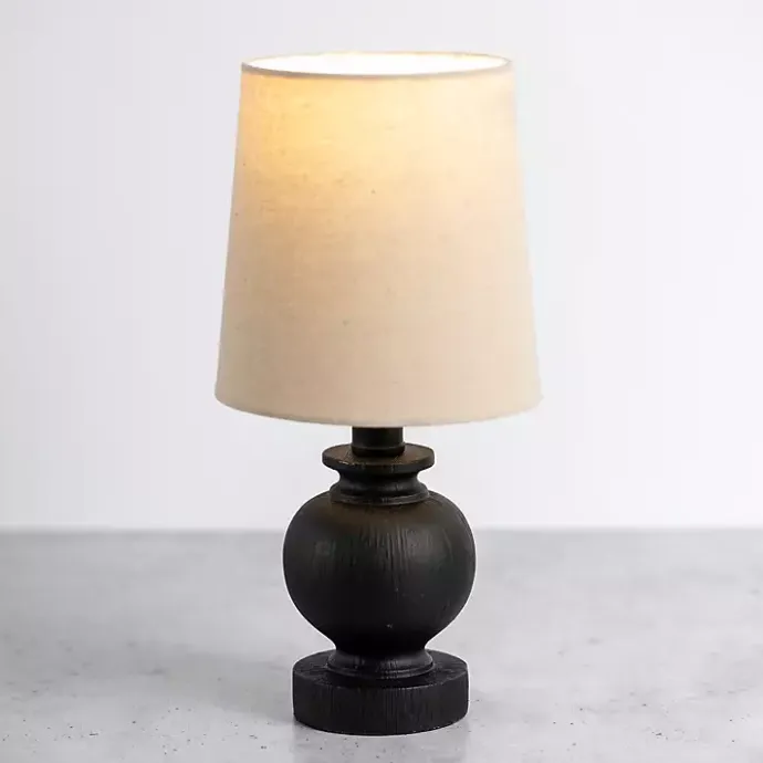 Online Kirklands Home Matte Black Baluster Mini Table Lamp Tan