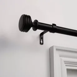 Sale Kirklands Home Matte Duke Curtain Rod, 72 in. Black