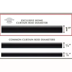 Kirklands Home Matte Duke Curtain Rod, 120 in. Black